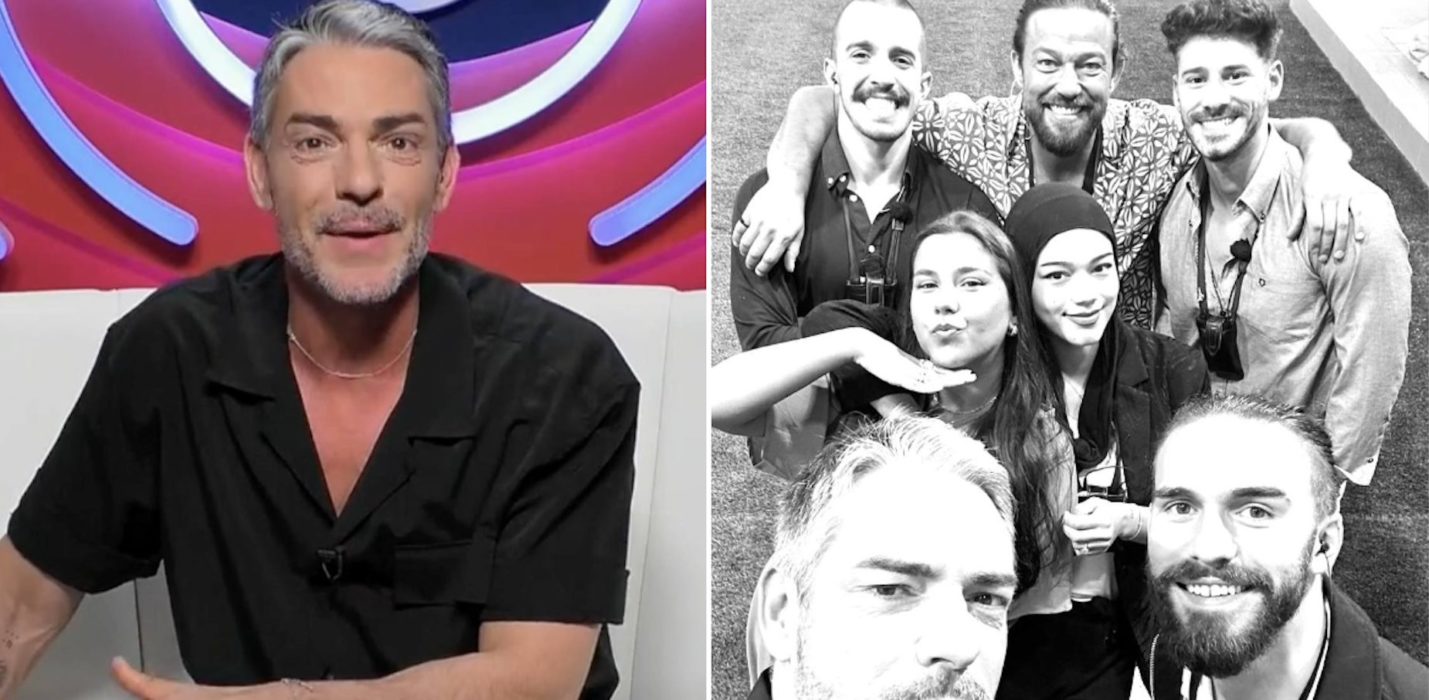 Cláudio Ramos e concorrentes do Big Brother