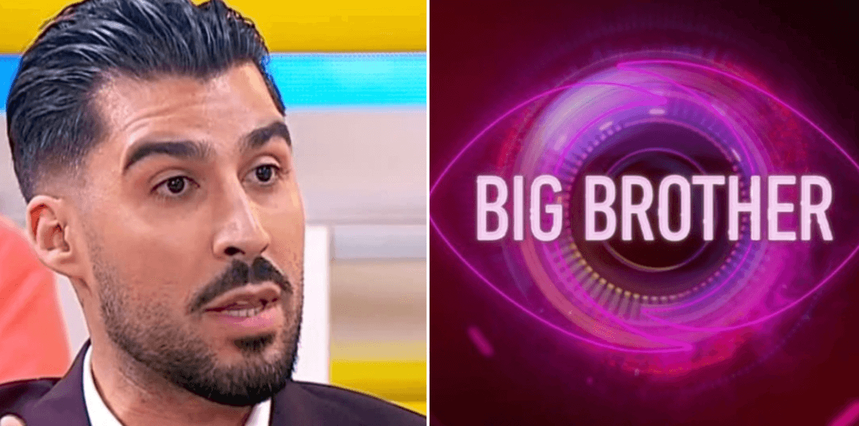 Léo Caeiro e logotipo Big Brother