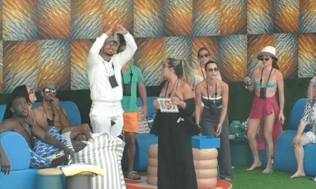 Afonso Leitão com os concorrentes do Big Brother Verão