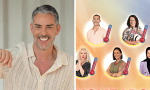 Cláudio Ramos e concorrentes nomeados do Big Brother Verão