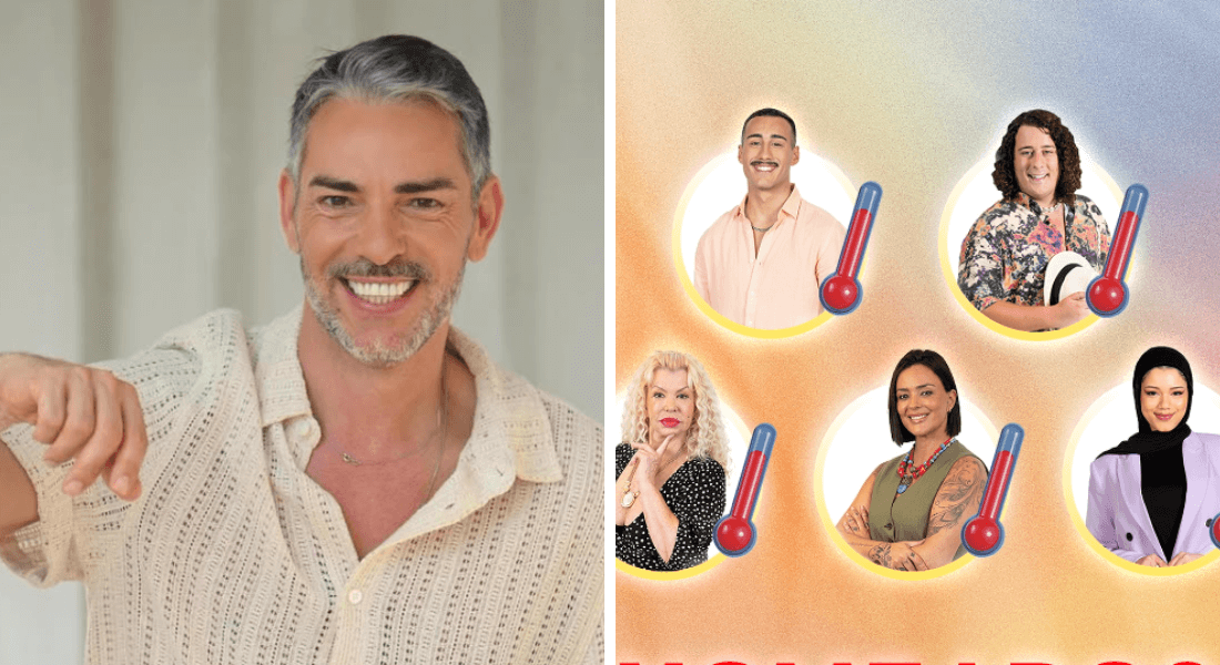 Cláudio Ramos e concorrentes nomeados do Big Brother Verão