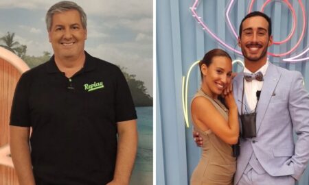 Bruno de Carvalho e Catarina Miranda com Afonso Leitão