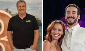 Bruno de Carvalho e Catarina Miranda com Afonso Leitão