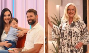 Kelly Baron com Pedro Guedes e o Filho e Teresa Guilherme