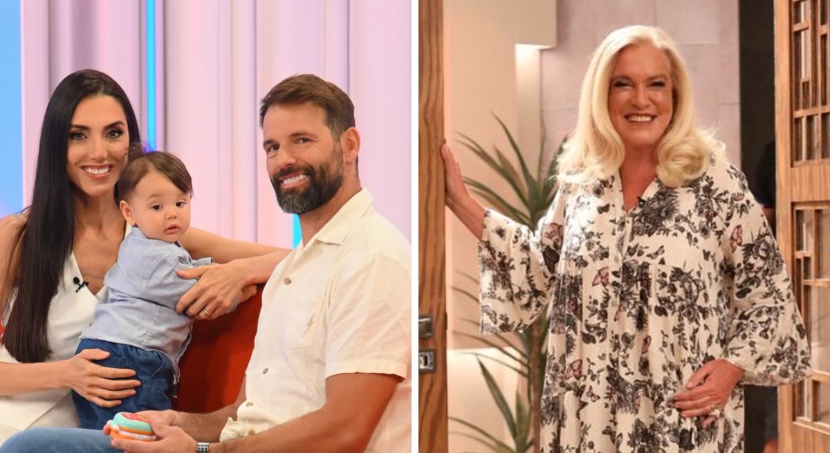 Kelly Baron com Pedro Guedes e o Filho e Teresa Guilherme