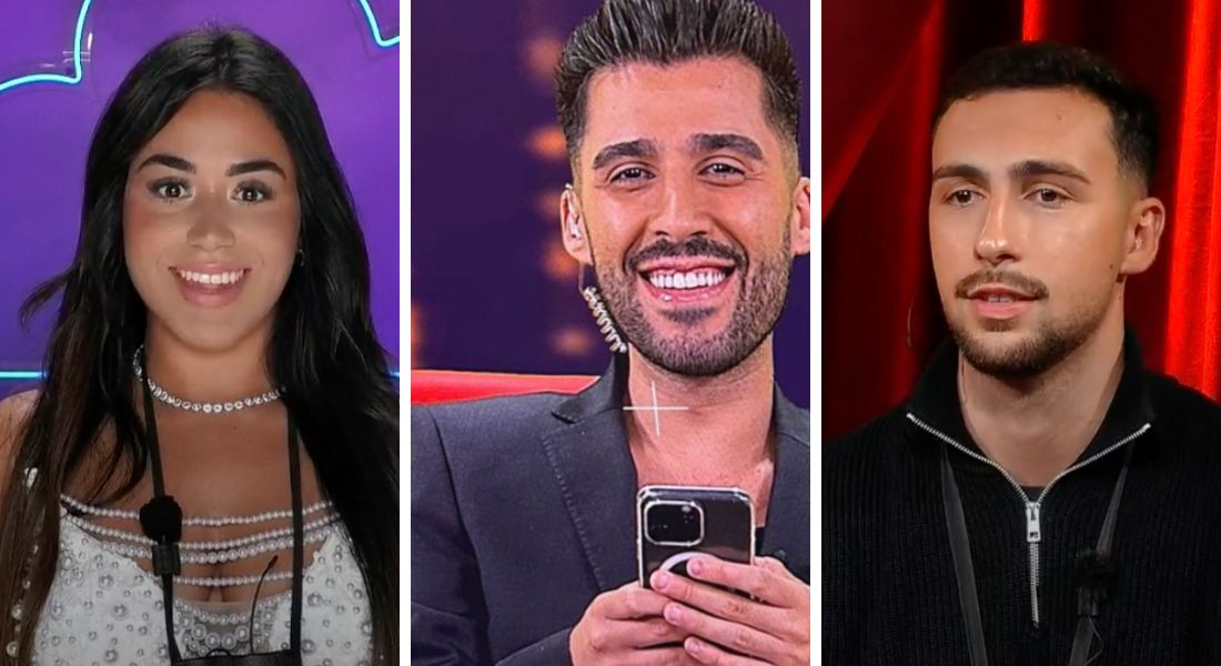 Liliana, Léo Caeiro e Zé, noivo da concorrente do Secret Story