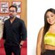 Léo Caeiro com Ricardo Martins Pereira e Liliana, concorrente SSTVI