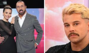 Bruna Gomes com Flávio Furtado e Dylan Fonte