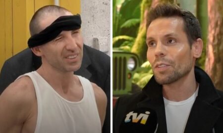 Filipe Delgado e o marido do concorrente - João