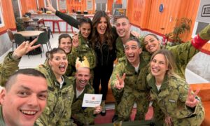 Recrutas 1ª Companhia com Maria Botelho Moniz