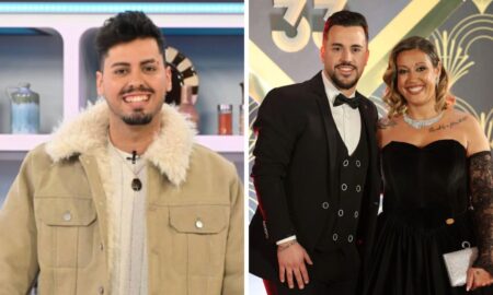 Leandro Martins e Pedro Jorge com Marisa Pires