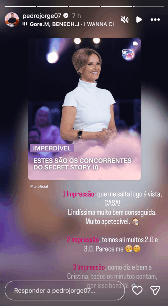 Impressões de Pedro Jorge sobre a estreia do secret Story 10