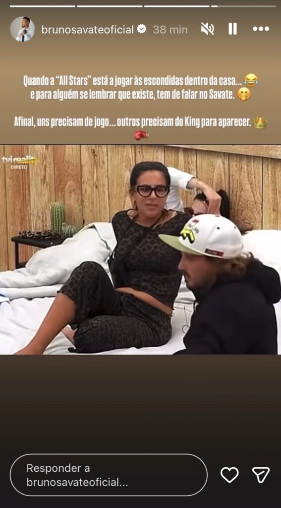 Bruno Savate responde à letra a Joana Albuquerque
