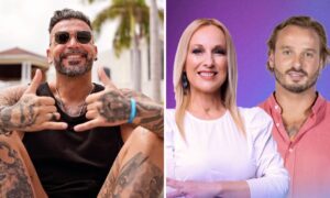 Bruno Savate e Teresa com Miguel Vicente